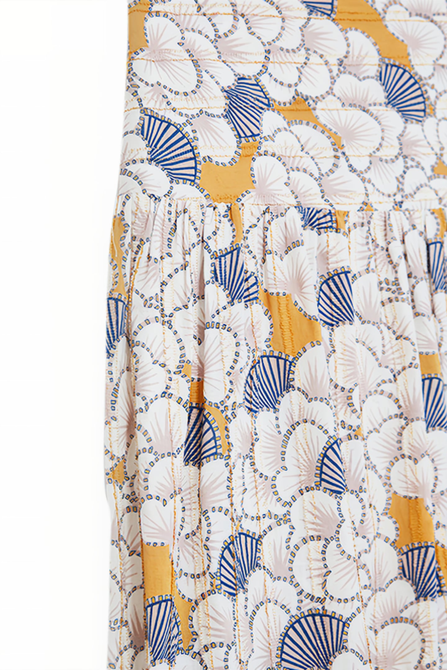 AVA COTTON MIDI SKIRT YELLOW MULTI 5