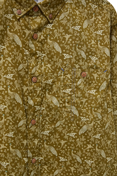 PEACOCK PRINTED SHIRT GREEN MULTI 5