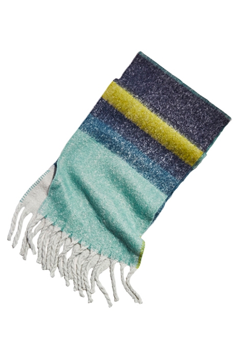 SUKI BRUSHED COLOURBLOCK SCARF BLUE MULTI 1