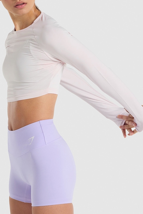 GYMSHARK TRAINING LONG SLEEVE CROP TOP CREAM 3