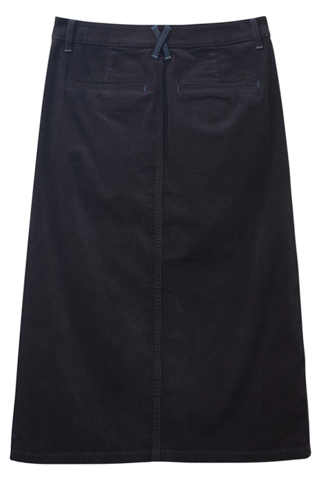 POPPY  CORD MIDI SKIRT DK GREY 1