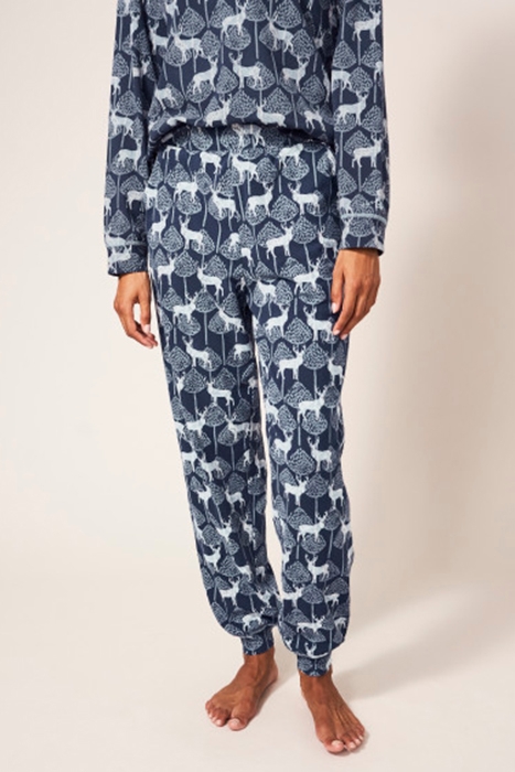 STAG FAMILY TIME JERSEY PJ JOG NAVY MULTI 2