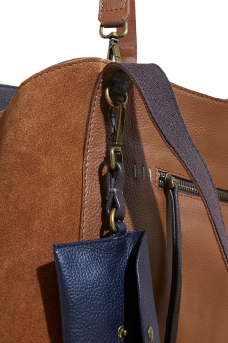 HANNAH LEATHER TOTE MID TAN 3