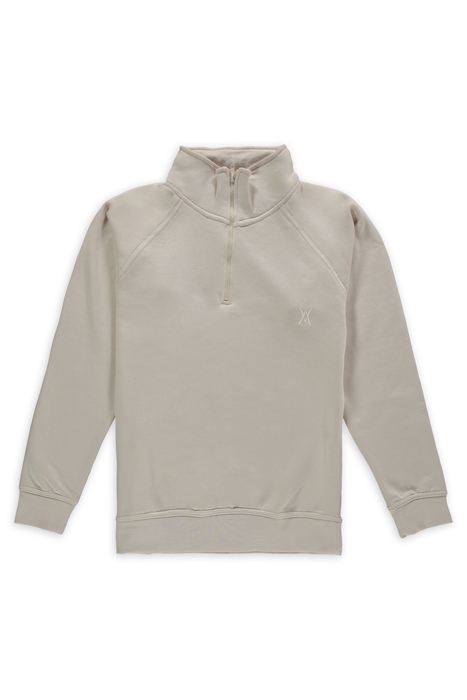 TON SUR TON LOGO ZIPPER VEST SAND 1