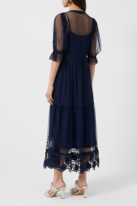AMBRE EMB CLUSTER MAXI DRESS INDIGO 3