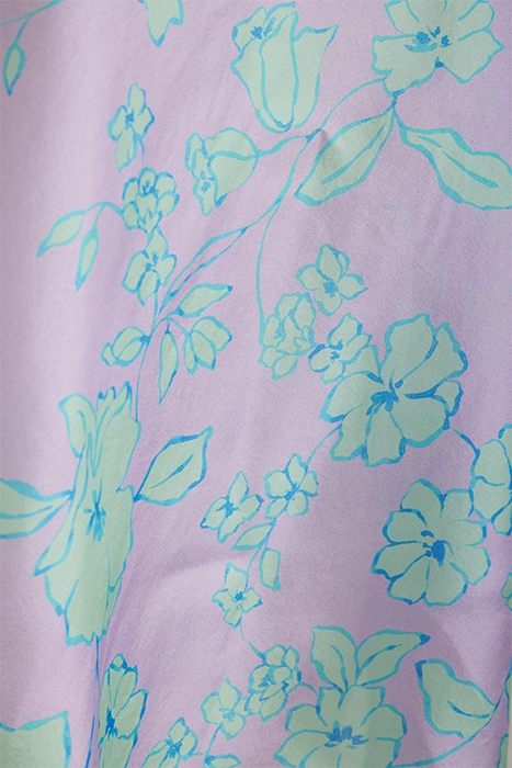 "TRUE COLORS" PRINT HABOTAI SILK BROAD SHOULDER TOP MOJITO 3