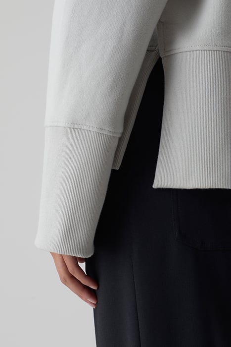 WOMEN CROPPED HOODY T-SHIRTS GREY ALABASTER 5