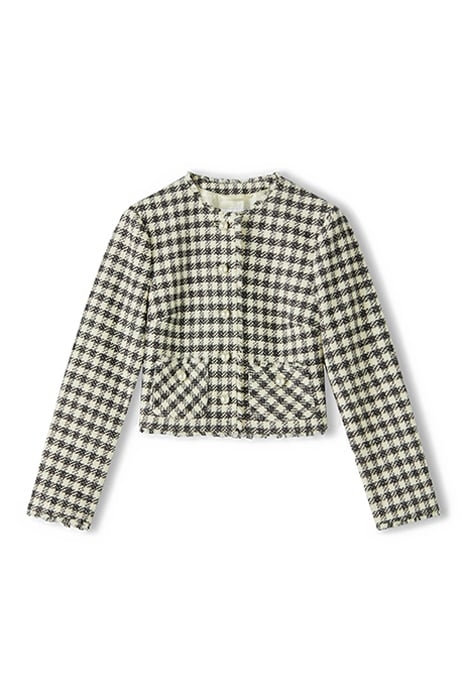 KEELER CROPPED JACKET BLACK/CREAM 6