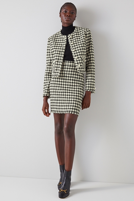 KEELER CROPPED JACKET BLACK/CREAM 2