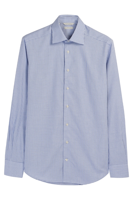 NAVY CHECKED SLIM FIT SHIRT 1