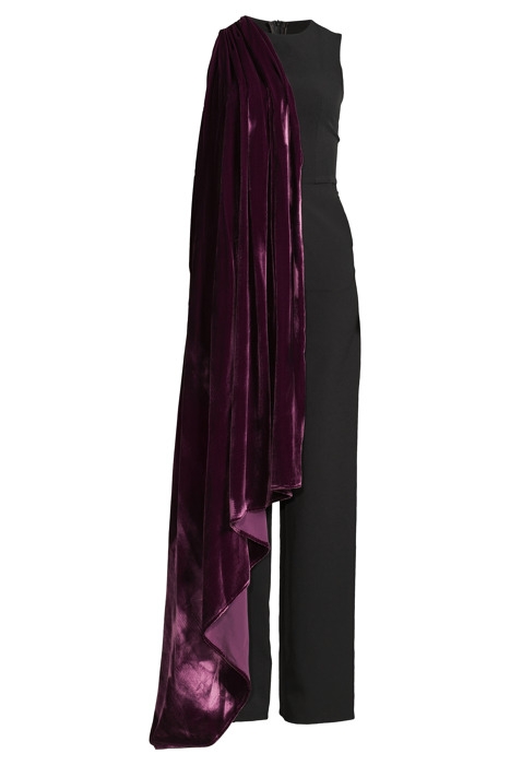 WOMEN‘S LOOSE-FIT OVERALL WITH FRONT DRAPING DETAIL BLACK 3