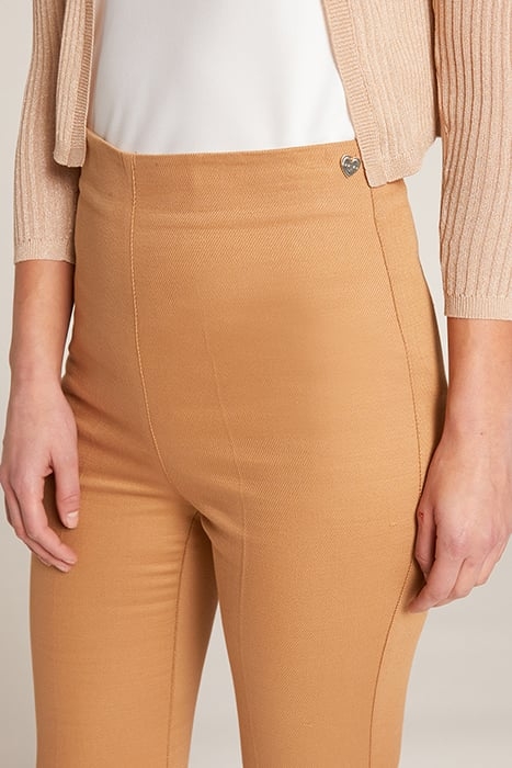 TWILL STOVEPIPE TROUSERS BROWN 4