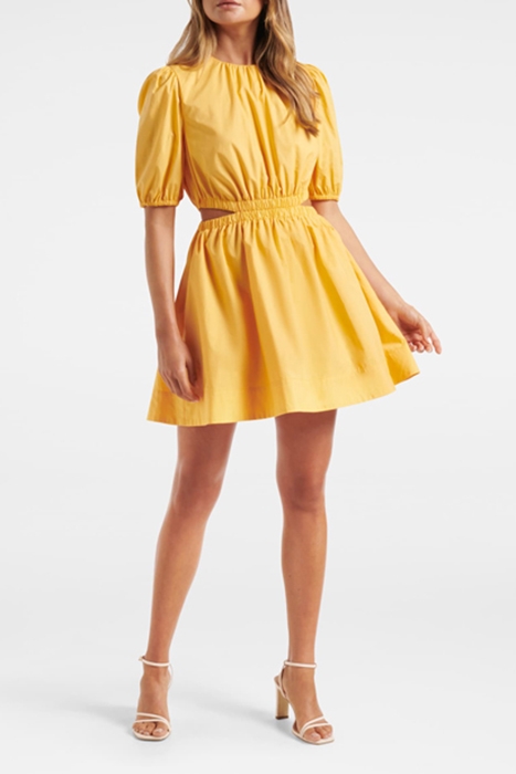 RYAN CUT OUT MINI DRESS AMBER YELLOW 3