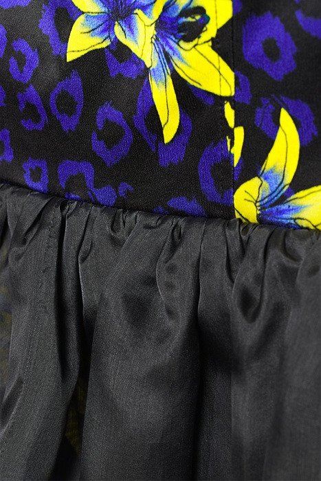 WOMEN‘S SIDE VOLANT OVERALL BLUE LILLY PRINT 6