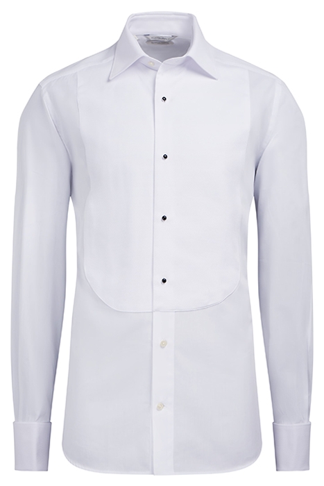 WHITE SLIM FIT TUXEDO SHIRT 6