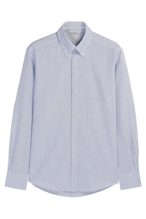BLUE STRIPED SLIM FIT SHIRT 4