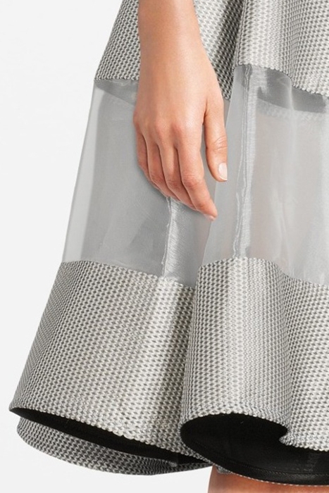 WOMEN‘S MIDI CORSET DRESS WITH SWAROVSKI CRYSTALS SILVER GRA 5