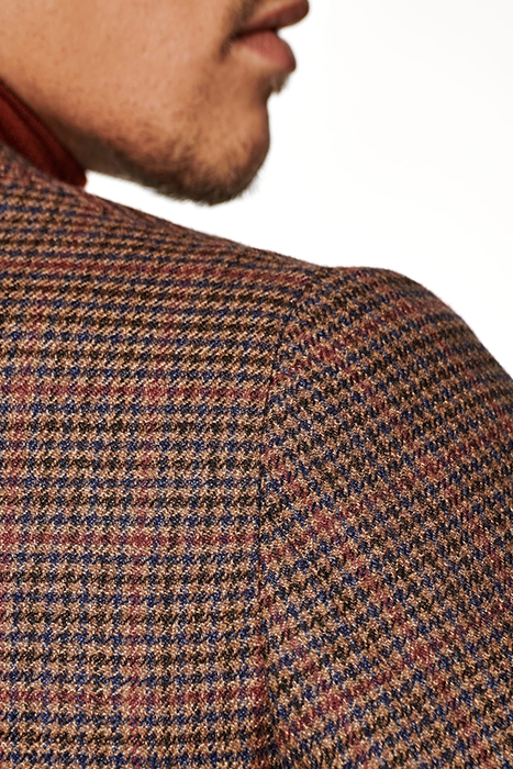 MID BROWN HOUNDSTOOTH HAVANA BLAZER 6