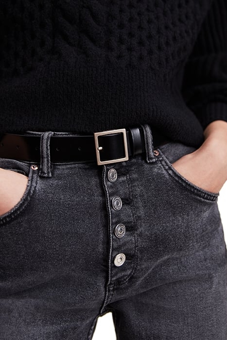 MILA BELT BLACK/WARM BRASS 1