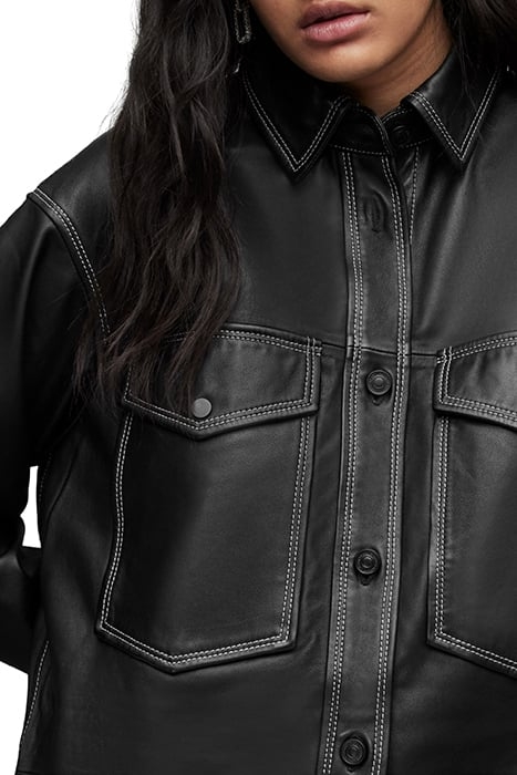 LILY LEATHER DRESS BLACK 4