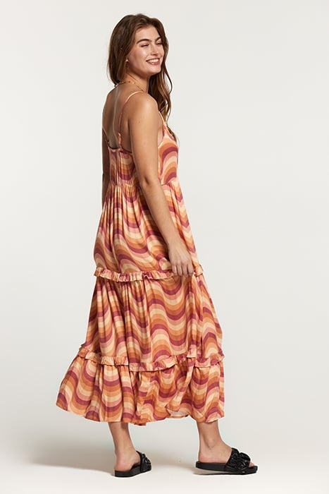 SICILY DRESS GROOVY WAVE FROZEN CHOCO BROWN 2