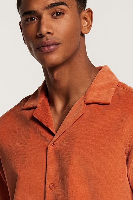 DAVE CORD SHORTSLEEVE SHIRT AUTUMN BROWN 6