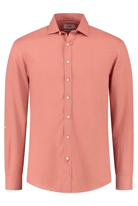 LUCAS LINEN SHIRT BRICK DUST PINK 1