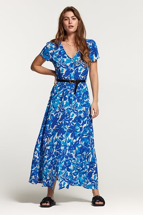 BRAZIL DRESS PAINTED FLOWER SPORTS BLUE 1