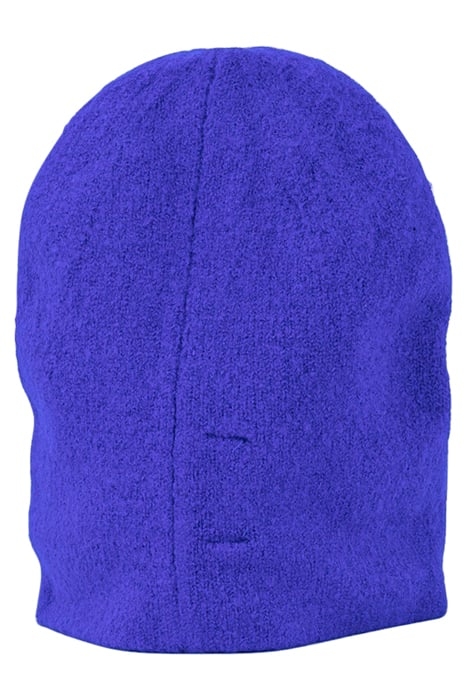 GIRLS’ ELECTRIC BLUE KNIT BEANIE WITH CONTRASTING PRINT MEDI 2