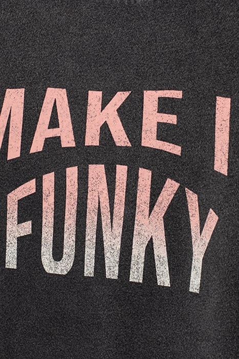 GIRLS’ USED BLACK SWEATSHIRT DRESS WITH SLOGAN GREY 6