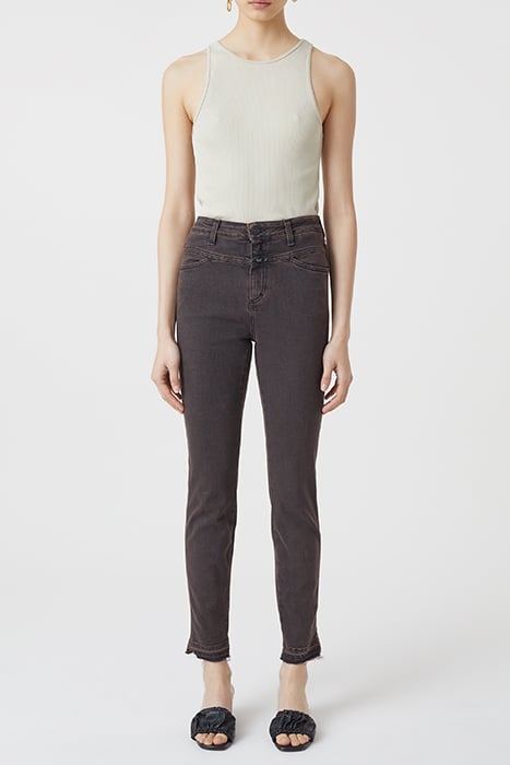 CLOSED WOMEN SKINNY PUSHER JEANS BURGUNDY 4