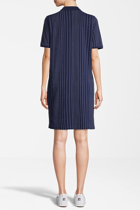 TREPLIN STRIPED POLO DRESS MEDIEVAL BLUE/ANTIQUE WHITE IRREG 3