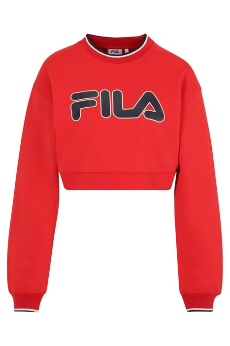 HABY CROPPED CREW SWEAT TRUE RED 1