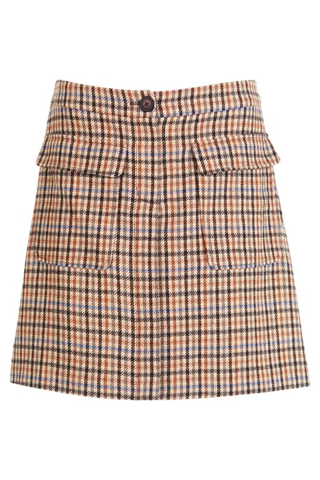 SKIRT APPLIED POCKETS BROWN 1