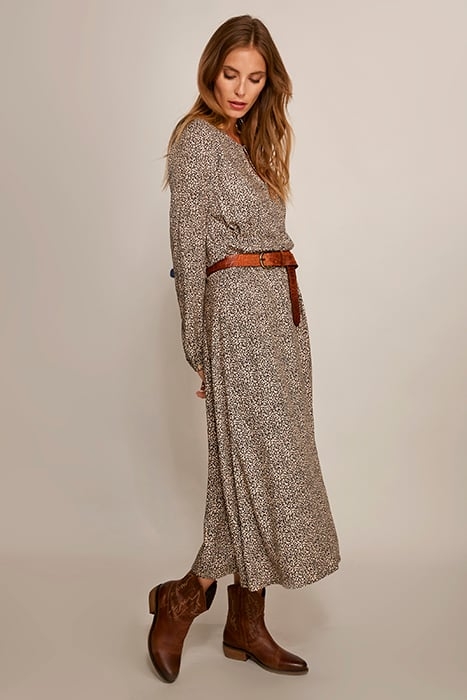 ROUND NECK DRESS SIDESLIT MULTI 4