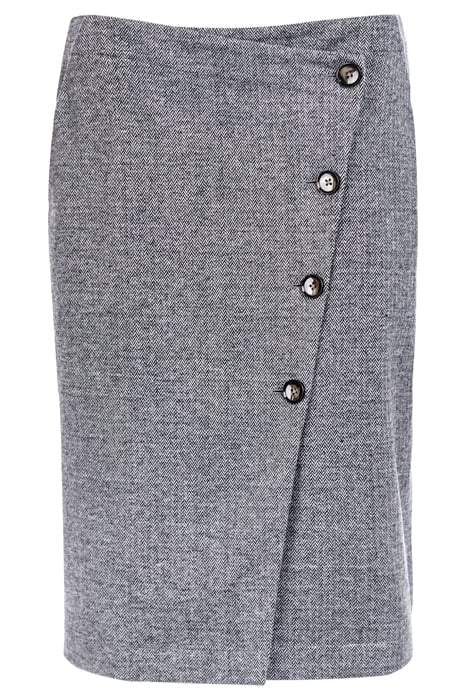 KNEESKIRT FRONT BTN CLOSURE BROWN 1