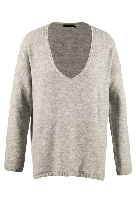 SWT LS V-NECK GREY 1