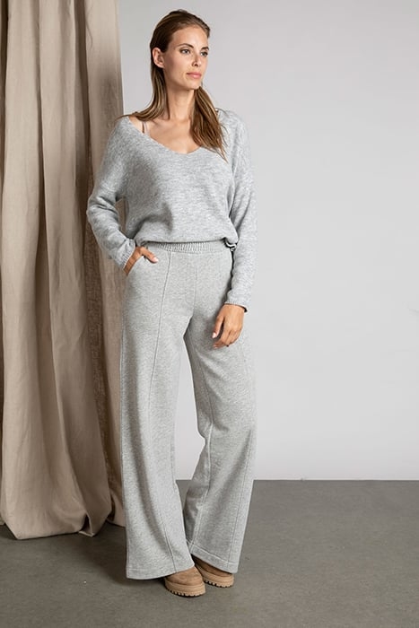 SWT LS V-NECK GREY 2