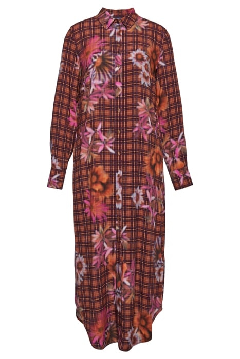 LONG SHIRT DRESS LS BROWN 1