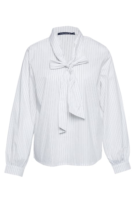 SHIRT LS DETACHABLE SCARF WHITE 1