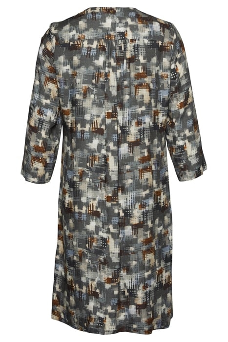 VNECK DRESS - FROWNCED DETAILS GREY 5