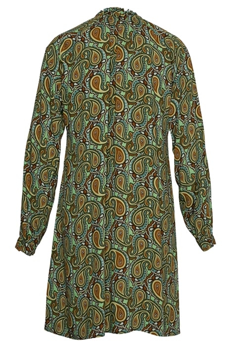 RUFFLED COLLAR LS DRESS MULTI 4