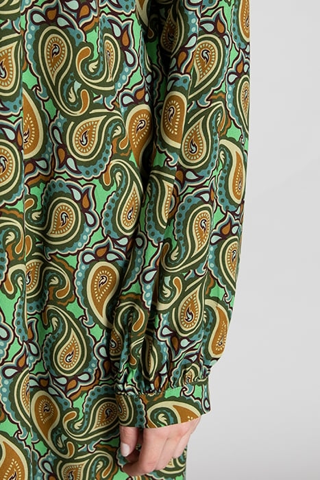 RUFFLED COLLAR LS DRESS MULTI 3