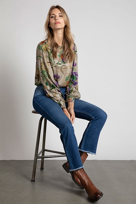ROUND NECK BALLOON SLV SHIRT MULTI 2
