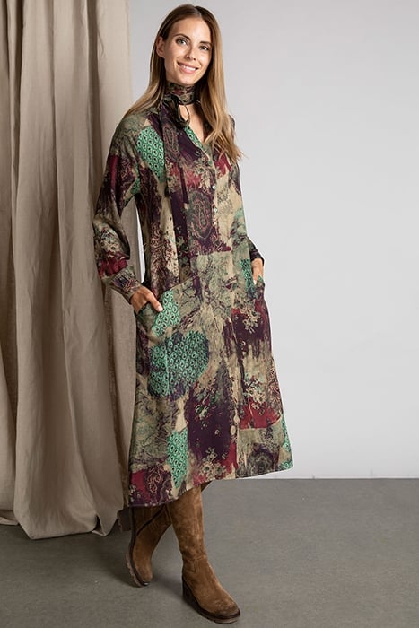 MIDI ROUND NECK DRESS 2