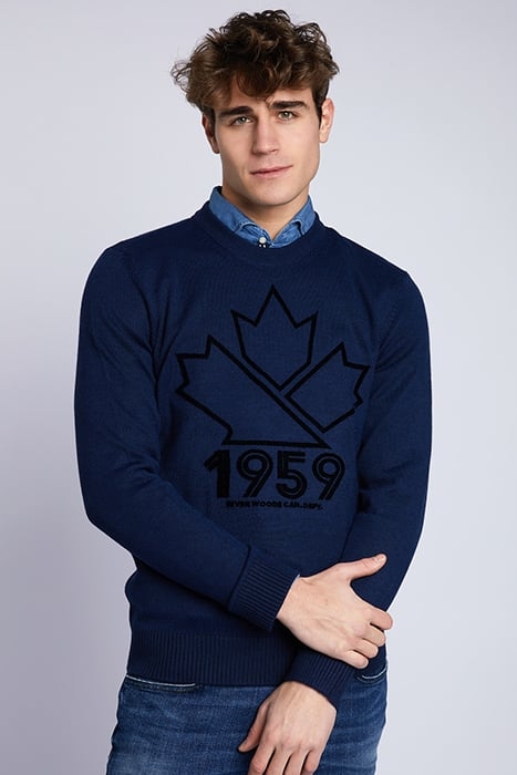 MER ROUND-NK CF SWT BLUE 2