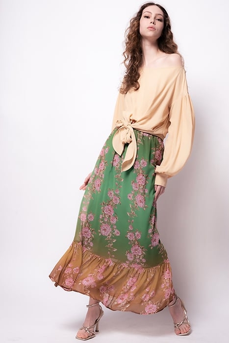 BOVOLONE BLUSA CREPE DE CHINE MATT ALMOND 2