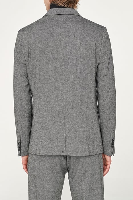 CHARCOAL SEMI-PLAIN TWEED SUIT JACKET 2