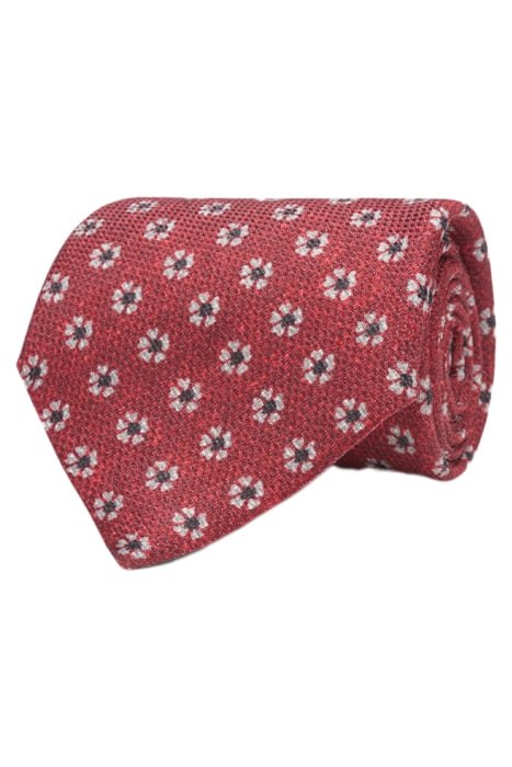 RED FLOWERS TIE 1