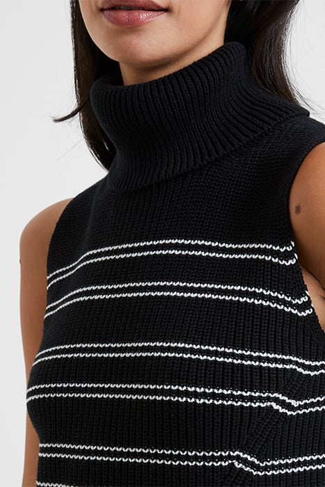 MOZART SLEEVELESS JUMPER BLACK/WHITE 5